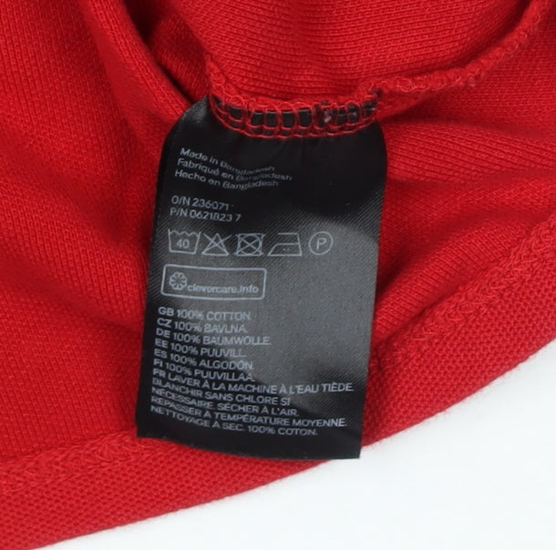 Womens UK Size S H&M Red Jersey Polo