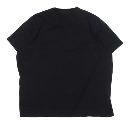 Very Black Unisex 2XL Crew Neck T-Shirt