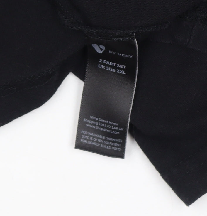 Very Black Unisex 2XL Crew Neck T-Shirt