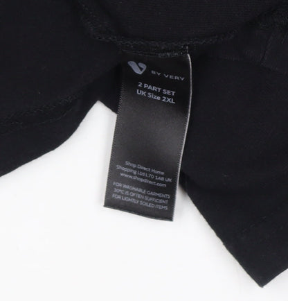 Very Black Unisex 2XL Crew Neck T-Shirt