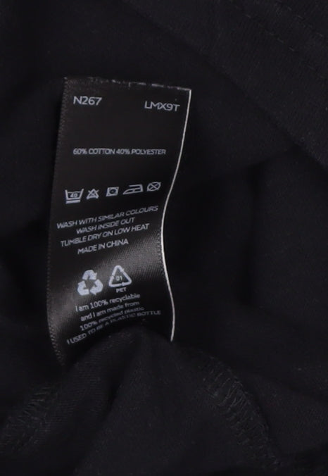 Very Black Unisex 2XL Crew Neck T-Shirt