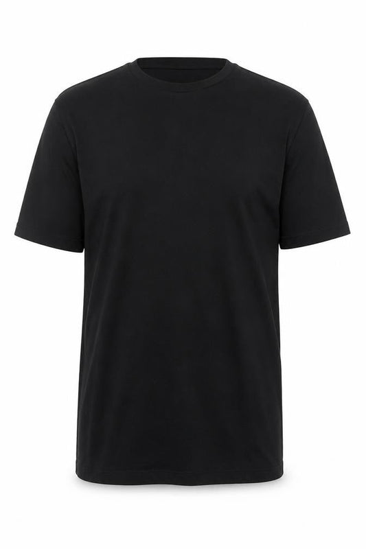 Front view of ASOS Men’s Black Graphic Print Cotton T-Shirt M