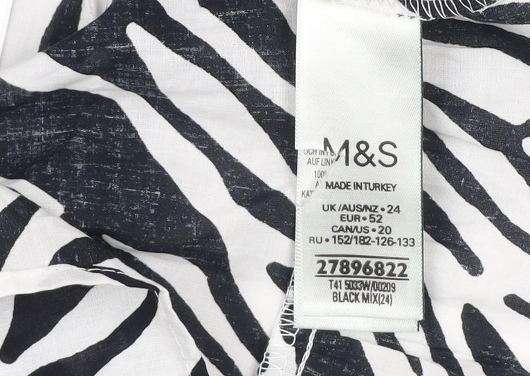 Womens UK Size 24 Marks and Spencer Black Camisole Tank