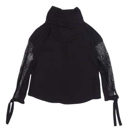 Womens UK Size XS Zara Black Basic Blouse