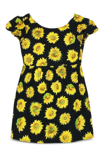 Motel Women's Black Floral Mini Dress, Size S - Summer Casual