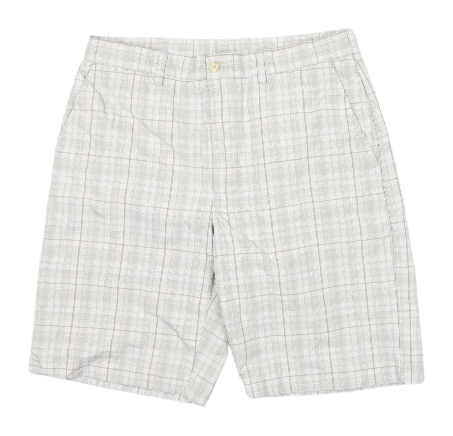 Ben Hogan Men's Grey Chino Shorts, Size 32, Preppy Plaid