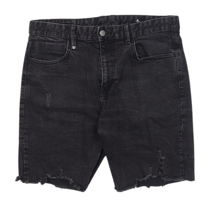 Thrills Men's Black Distressed Chino Shorts 32