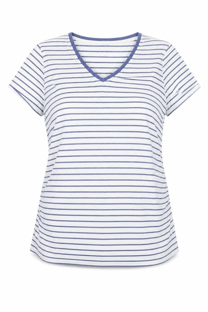 Womens UK Size 12-14 Avenue White Basic T-Shirt