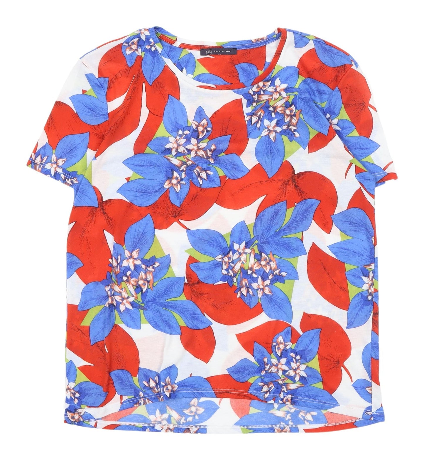 Womens UK Size 12 Marks and Spencer Multicoloured Basic T-Shirt