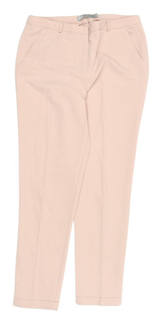 Womens UK Size 10 ASOS Regular Fit Dress Pants Beige Trousers
