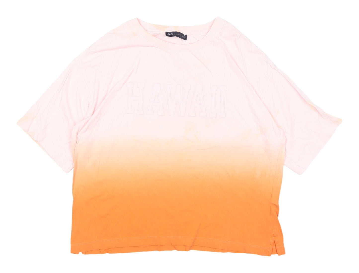 Womens UK Size 14 Marks and Spencer Multicoloured Basic T-Shirt