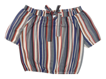 Blue Vanilla Women's Multicoloured Off Shoulder Blouse Size 14