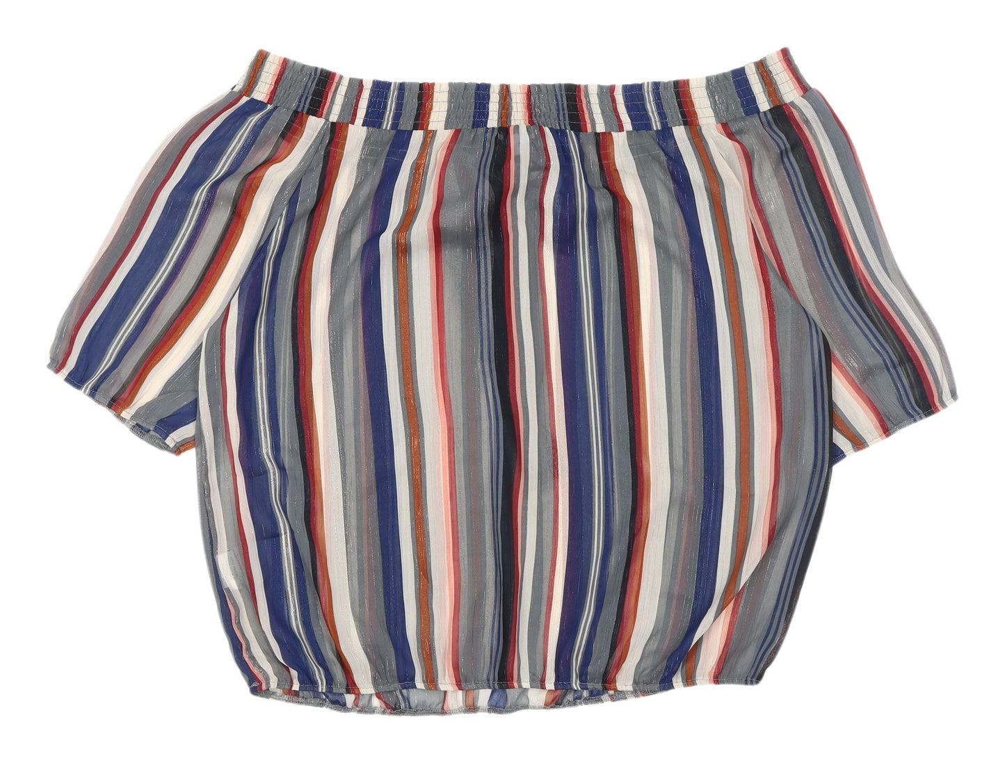 Blue Vanilla Women's Multicoloured Off Shoulder Blouse Size 14