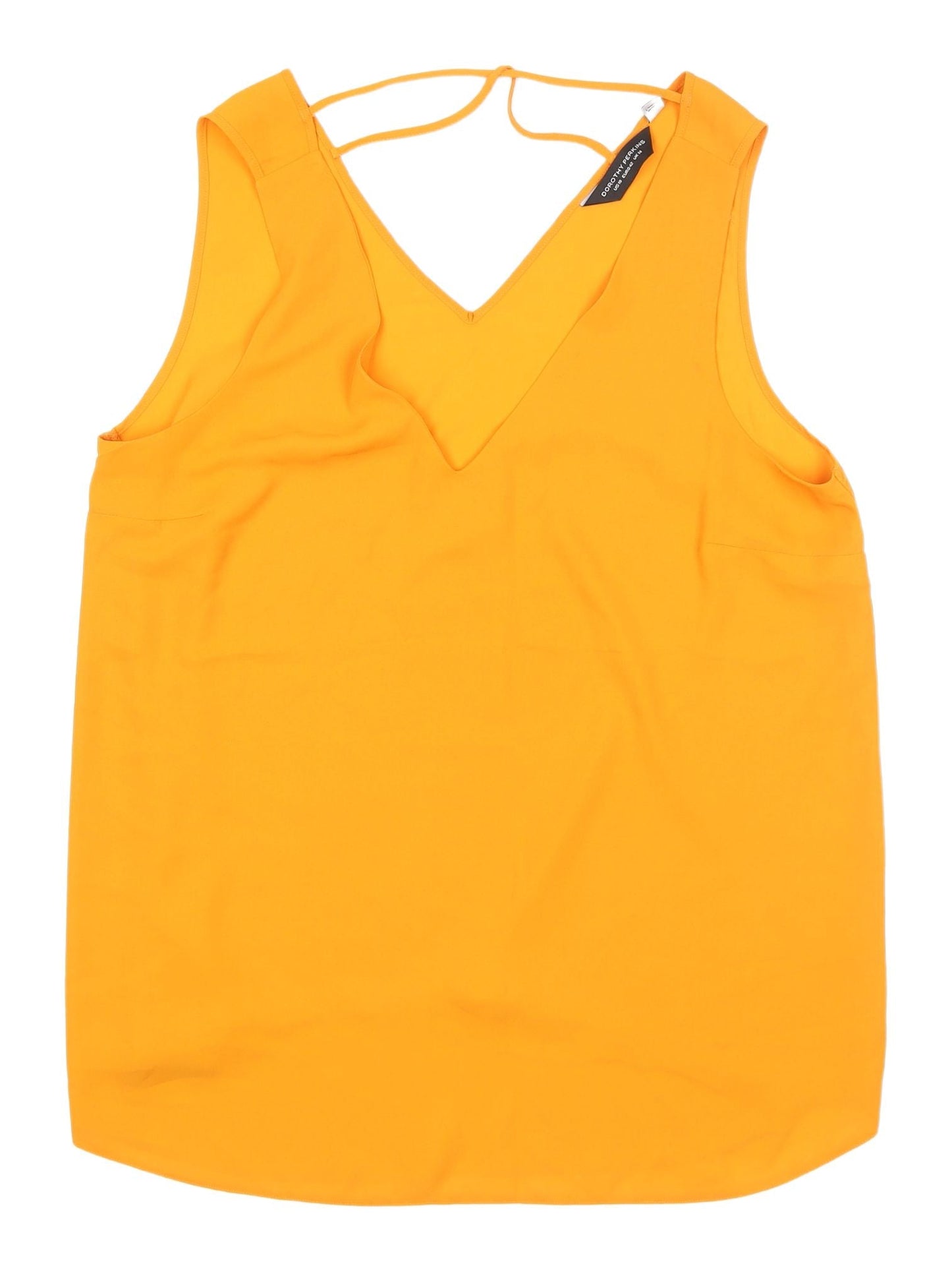 Womens UK Size 14 Dorothy Perkins Orange Basic Tank