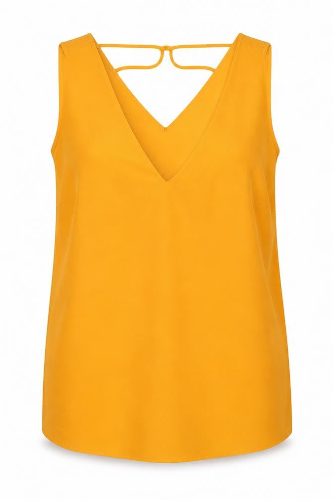 Womens UK Size 14 Dorothy Perkins Orange Basic Tank