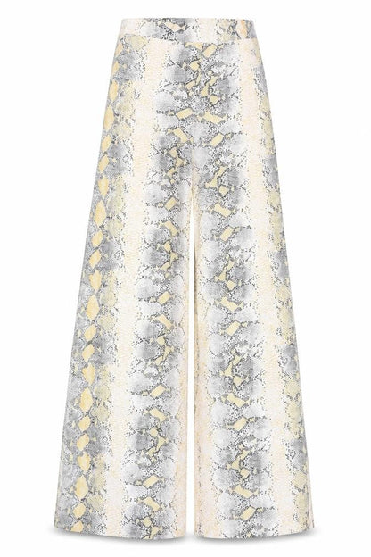 Womens UK Size 8 PRETTYLITTLETHING Regular Fit Wide-Leg Yellow Trousers