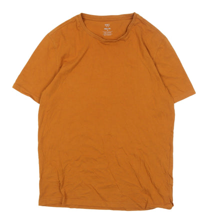 Marks and Spencer Men’s Slim Fit Brown T-Shirt Size M