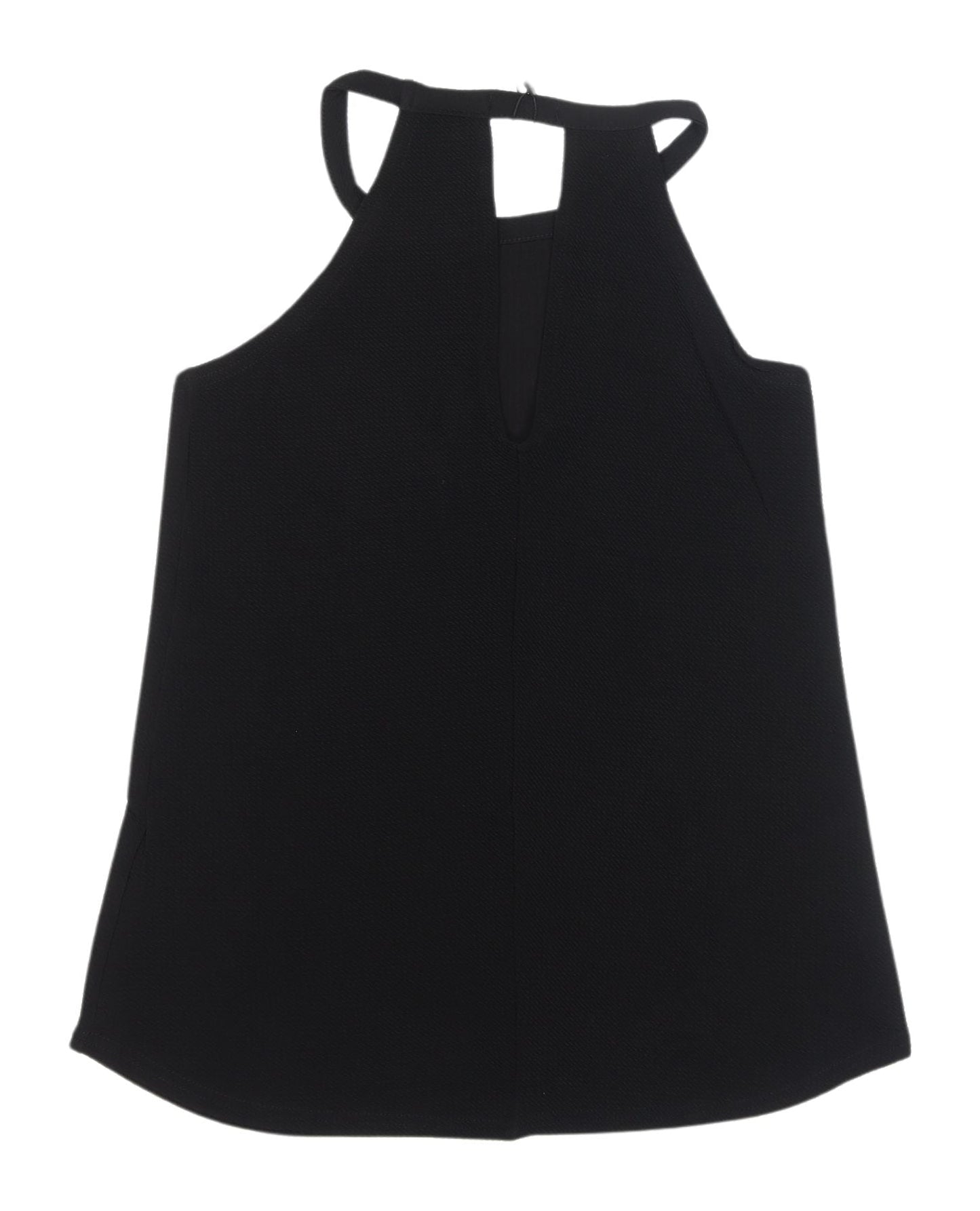 Boohoo Women's Black Tank Top UK 6 High Neck Sleeveless