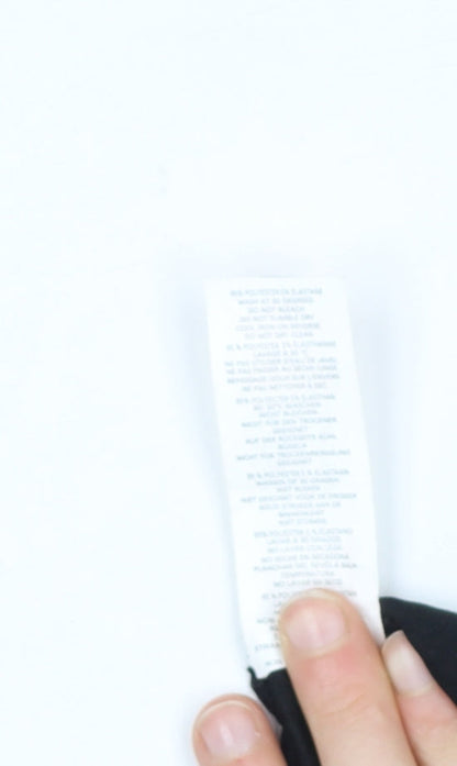 Boohoo Women's Black Tank Top UK 6 High Neck Sleeveless