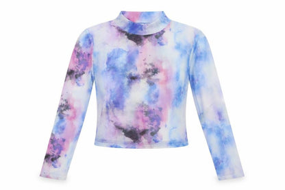 Womens UK Size S Light Before Dark Multicoloured Cropped Blouse