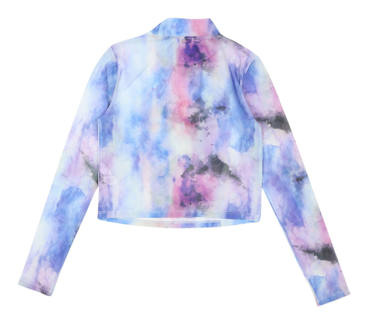 Womens UK Size S Light Before Dark Multicoloured Cropped Blouse
