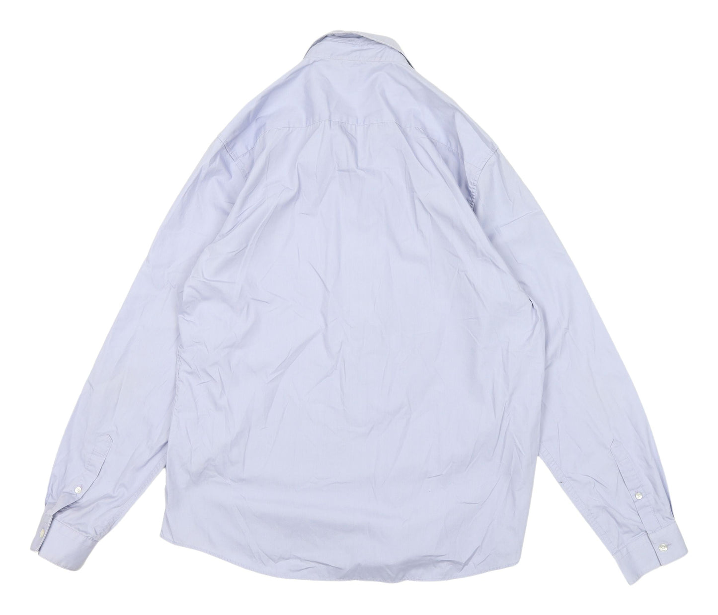 Topman Men's Blue Long Sleeve Button-Up Shirt L