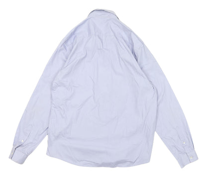 Topman Men's Blue Long Sleeve Button-Up Shirt L