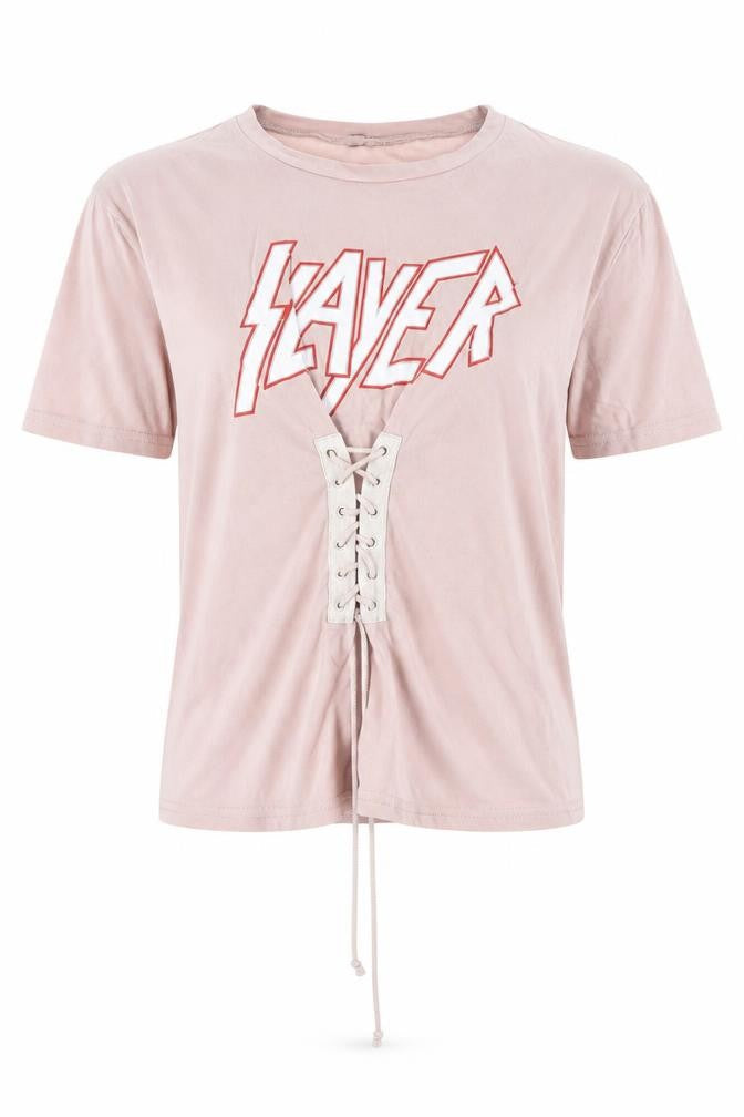 Womens UK Size S eight paris Pink Cropped T-Shirt