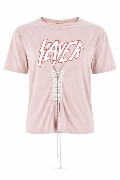 Womens UK Size S eight paris Pink Cropped T-Shirt