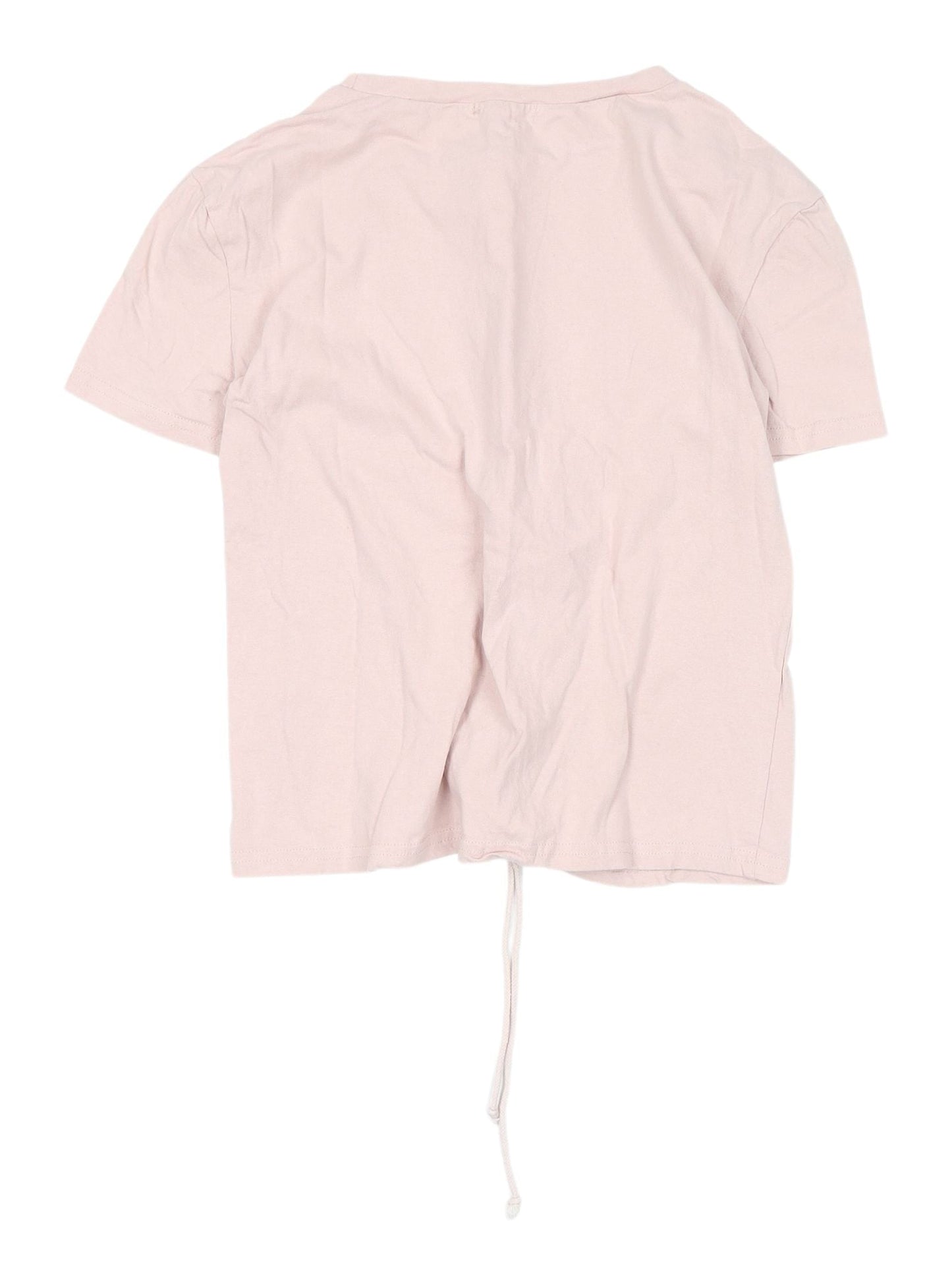 Womens UK Size S eight paris Pink Cropped T-Shirt