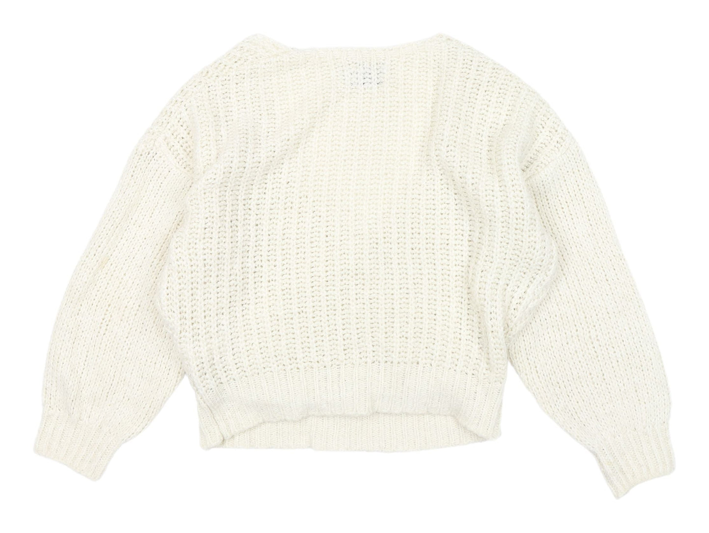 Womens UK Size 10 ASOS White Wrap Jumper