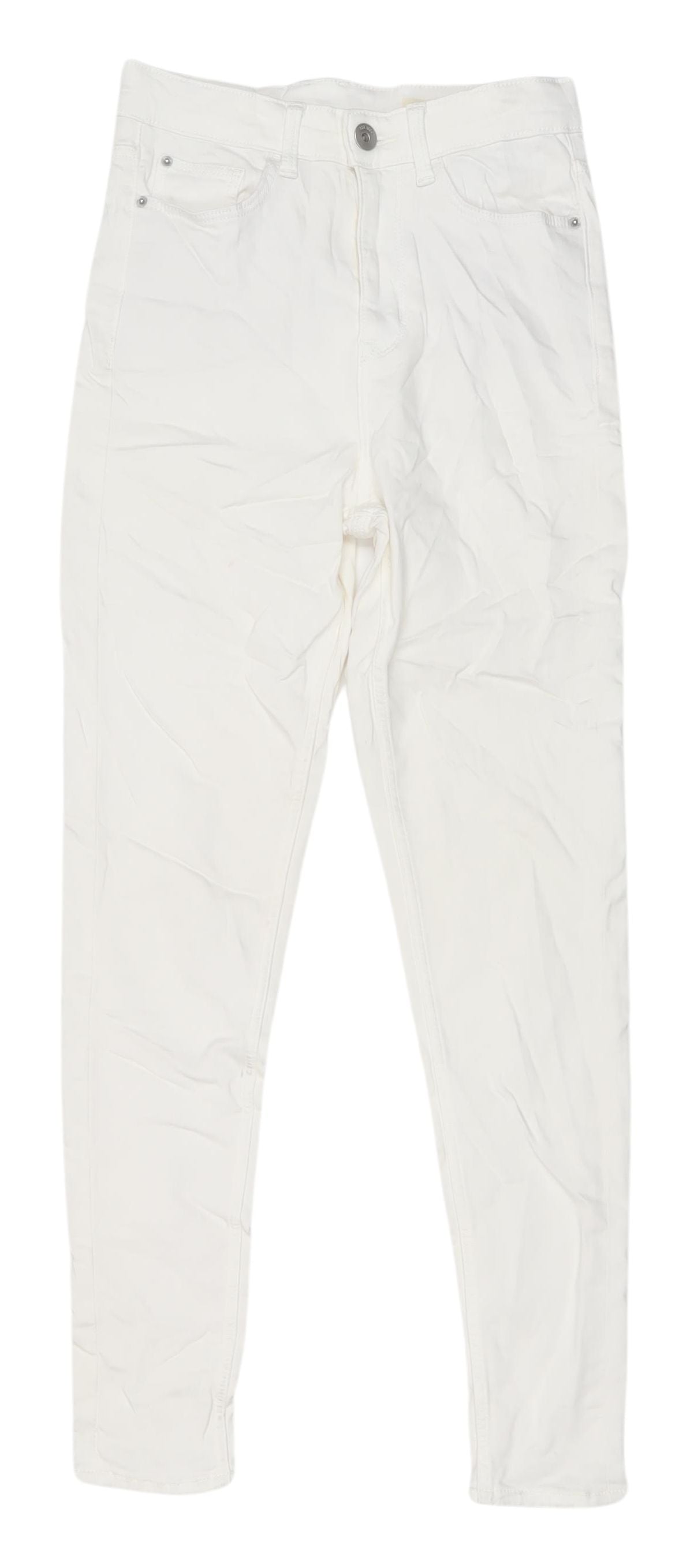 Womens UK Size 8 Marks and Spencer Regular Fit  White Jeans