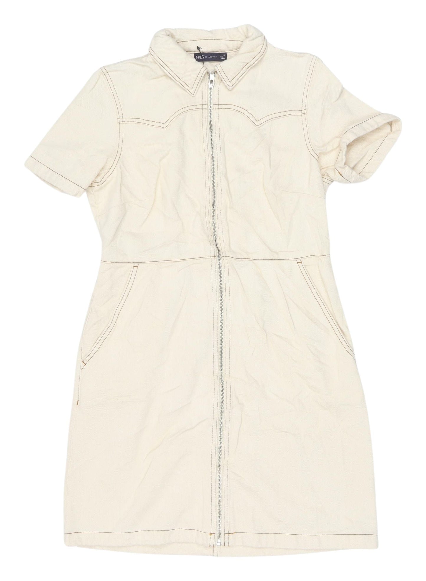 Marks and Spencer Women’s Beige Shirt Dress