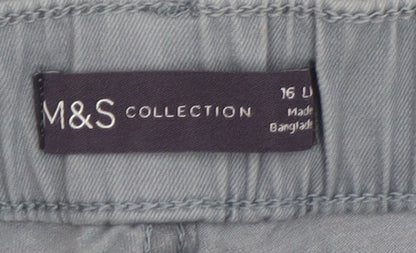 Womens UK Size 16 Marks and Spencer Relaxed Fit Jogger Grey Trousers