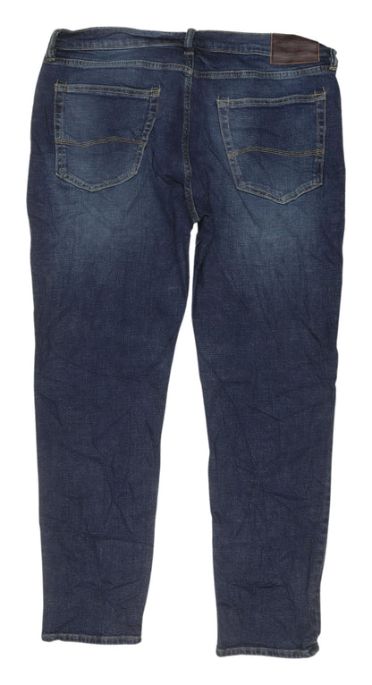 Marks and Spencer Men's Blue Slim Jeans, Size L