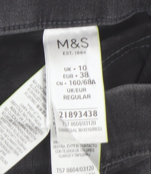 Womens UK Size 10 Marks and Spencer Regular Fit Jegging Grey Jeans