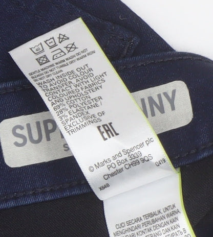 Womens UK Size 6 Marks and Spencer Slim Fit Skinny Blue Jeans