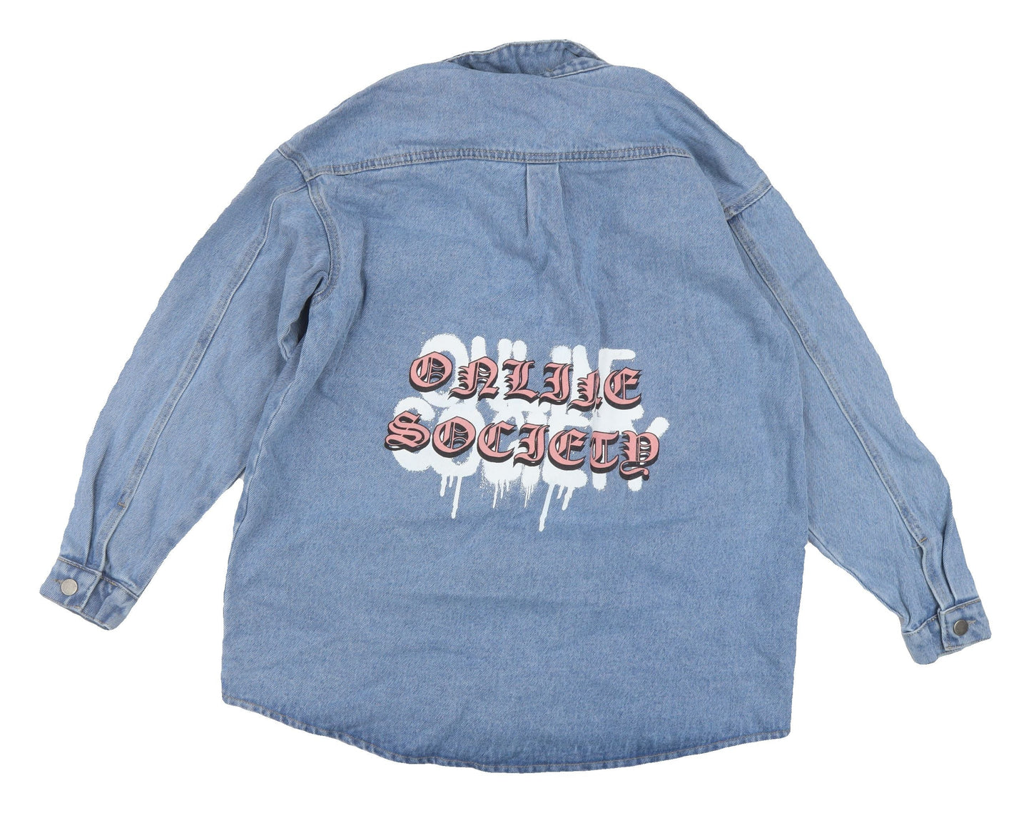 Boohoo Women's Blue Denim Jacket UK 6 Casual Style