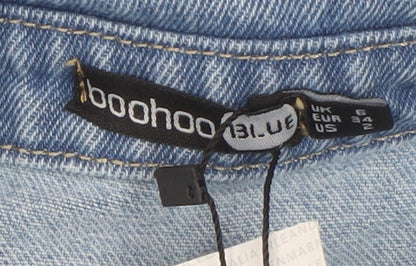 Boohoo Women's Blue Denim Jacket UK 6 Casual Style