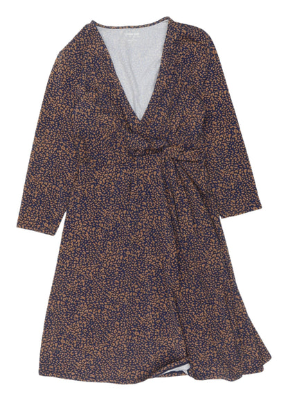 Lands' End Women's Multicoloured Wrap Dress Small