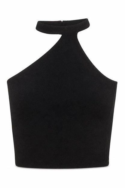 Noisy May Women's Black Cropped Halter Tank M