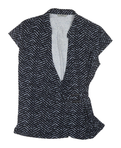 Womens UK Size 16 Marks and Spencer Blue Wrap Blouse