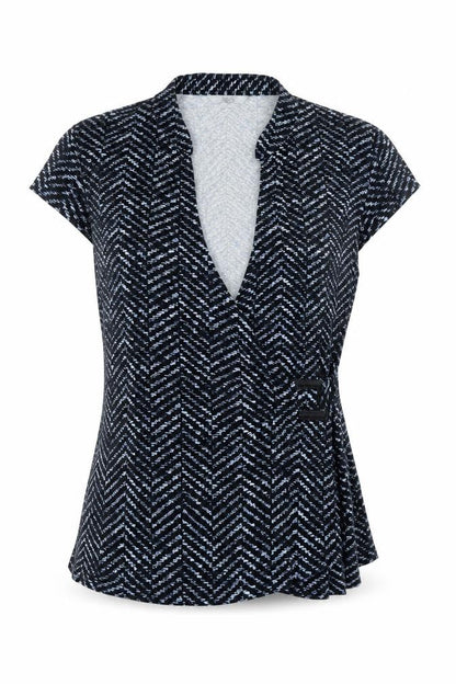 Womens UK Size 16 Marks and Spencer Blue Wrap Blouse