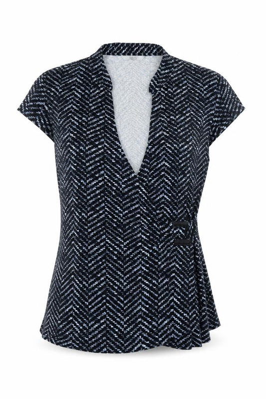 Womens UK Size 16 Marks and Spencer Blue Wrap Blouse