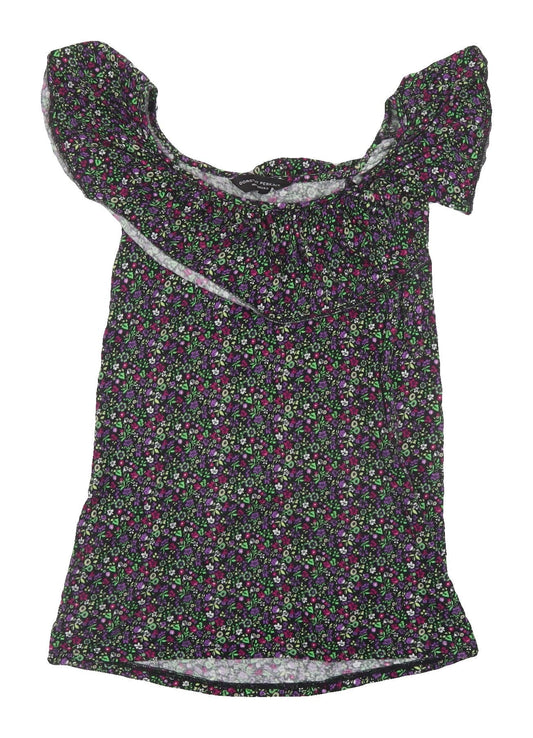 Dorothy Perkins Women's Floral Cropped Blouse Size 10