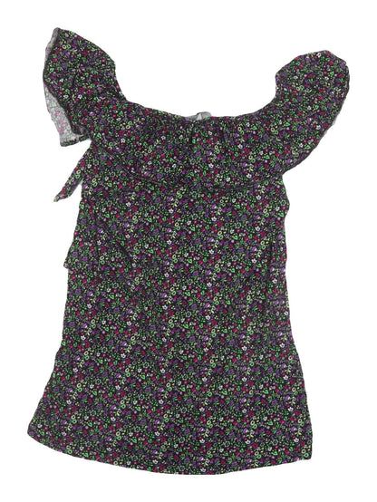 Dorothy Perkins Women's Floral Cropped Blouse Size 10