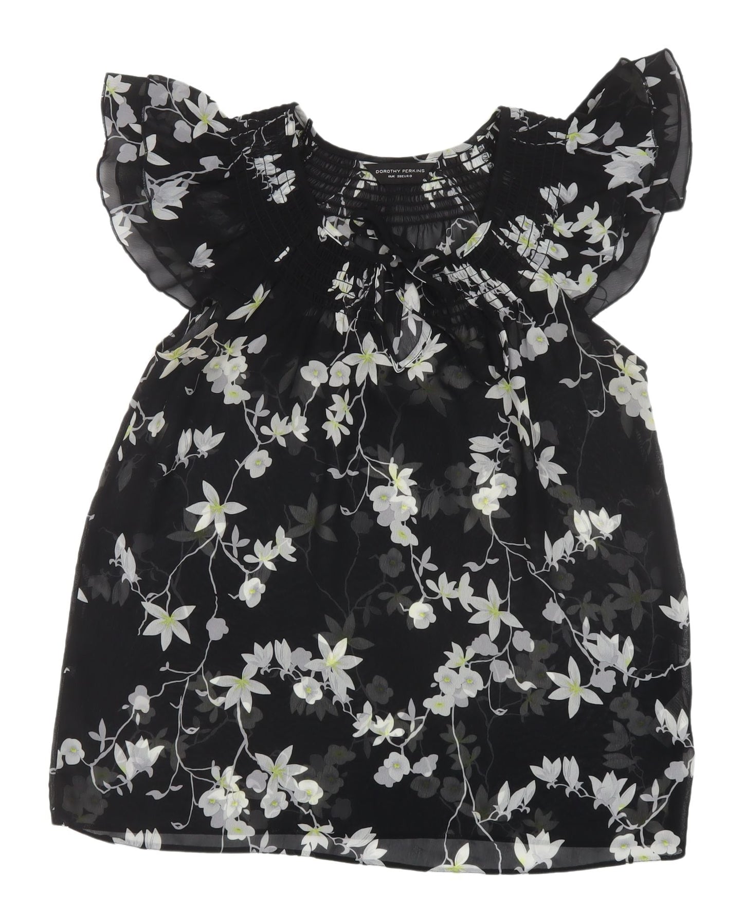 Womens UK Size 10 Dorothy Perkins Black  Blouse