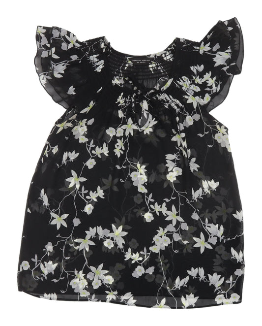 Womens UK Size 10 Dorothy Perkins Black  Blouse