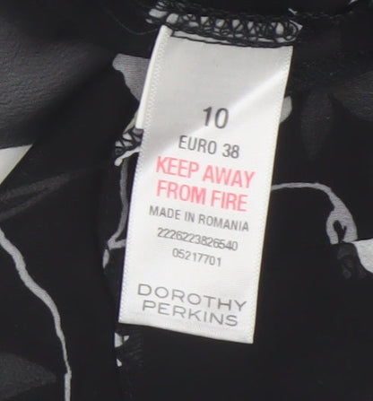 Womens UK Size 10 Dorothy Perkins Black  Blouse