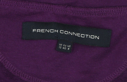 French Connection Women's Purple T-Shirt Size 12